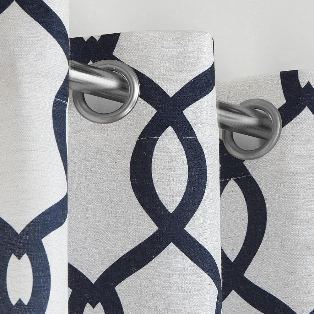2 Piece Inch Diamond Curtains Panel Pair Set Dark