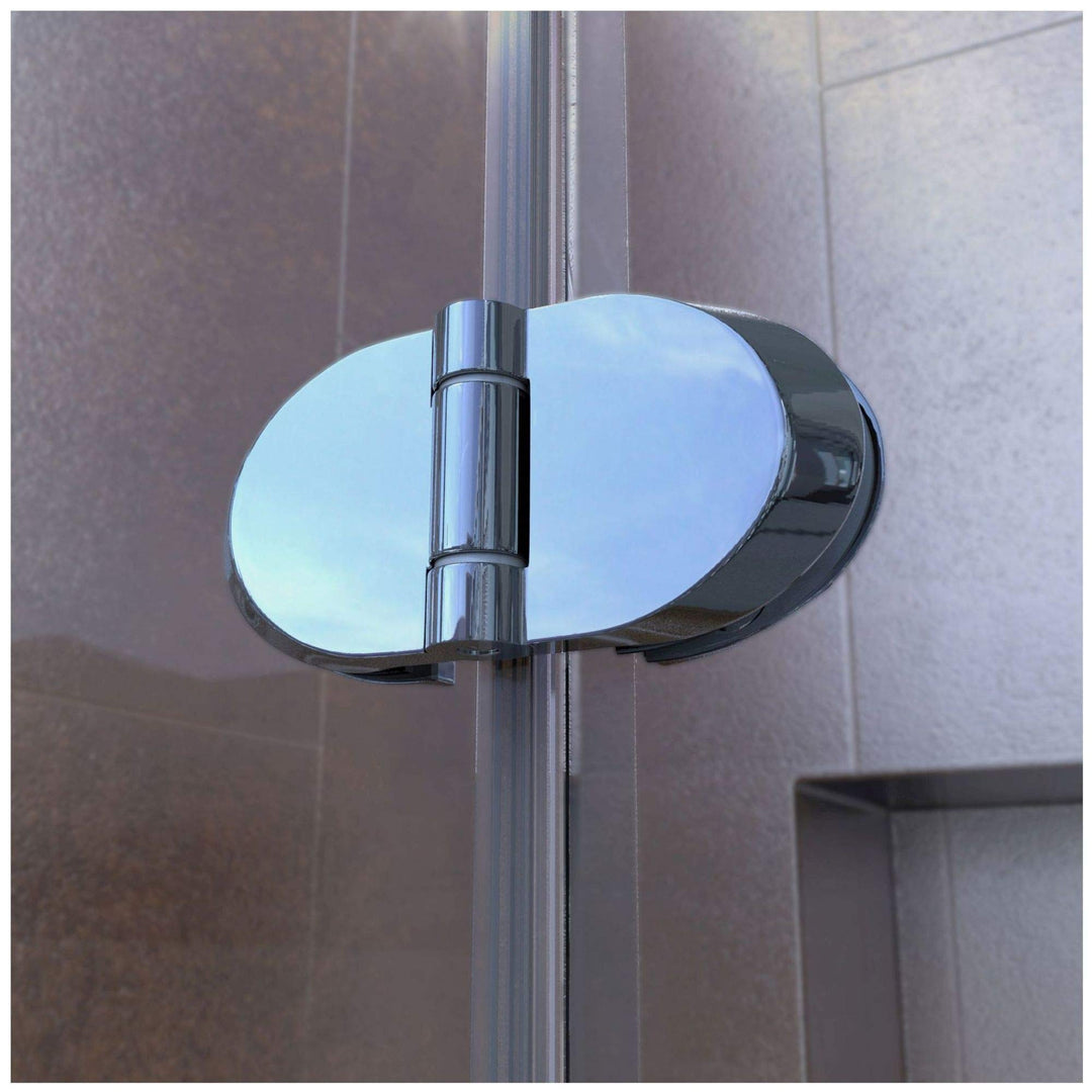 DreamLine Aqua Fold 36 in. W x 58 in. H Frameless Bi-Fold Tub Door in Chrome - Diamond Home USA