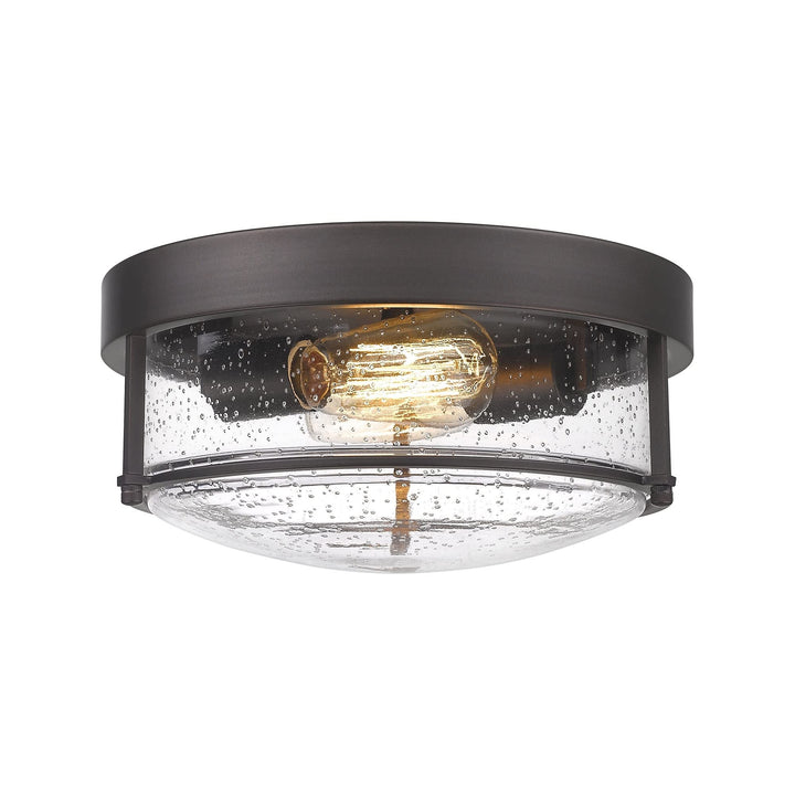 2-light Farmhouse Flush Mount Ceiling Lights Oil Rubbed Bronze Finish Black