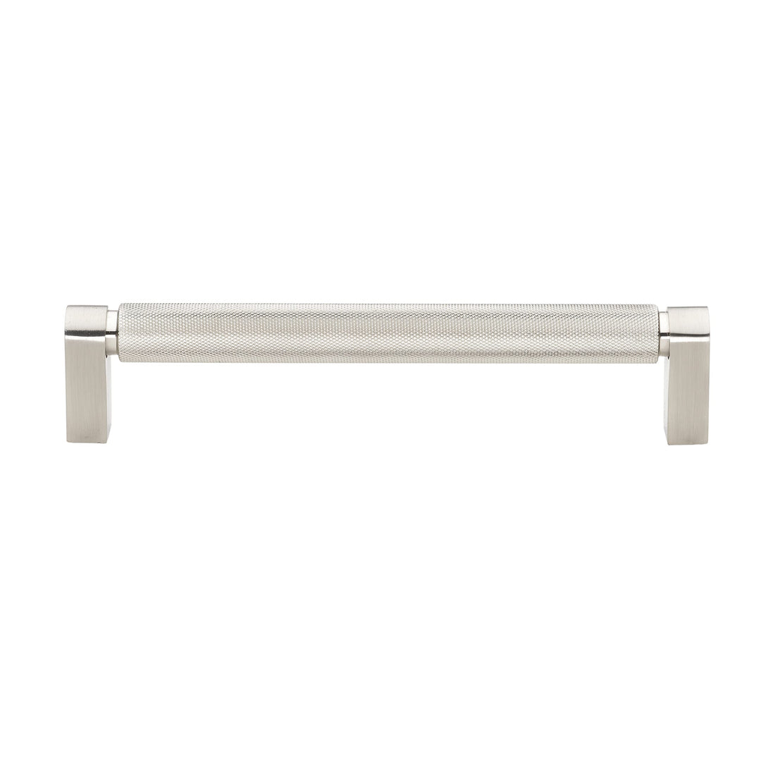 GlideRite Solid Knurled Bar Pull Cabinet Hardware Handle 4788 Satin Nickel (10