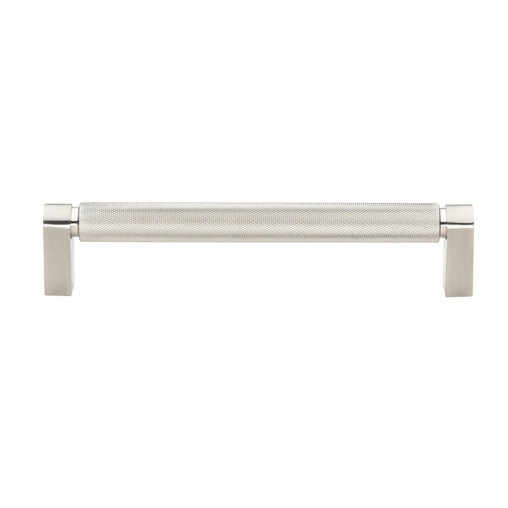 GlideRite Solid Knurled Bar Pull Cabinet Hardware Handle 4788 Satin Nickel (10