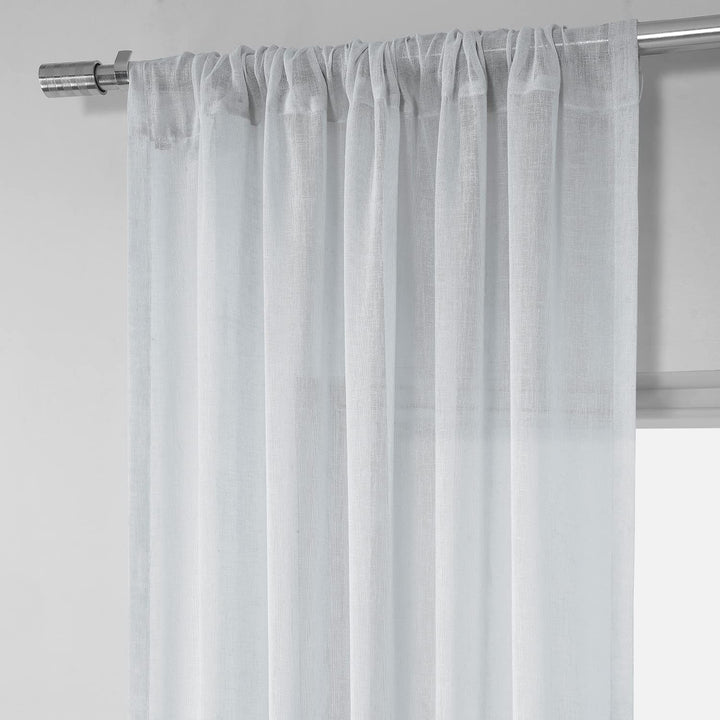 HPD Half Price Drapes Solid Sheer Curtains For Living Room Linen Texture 50 X 96 - Diamond Home USA