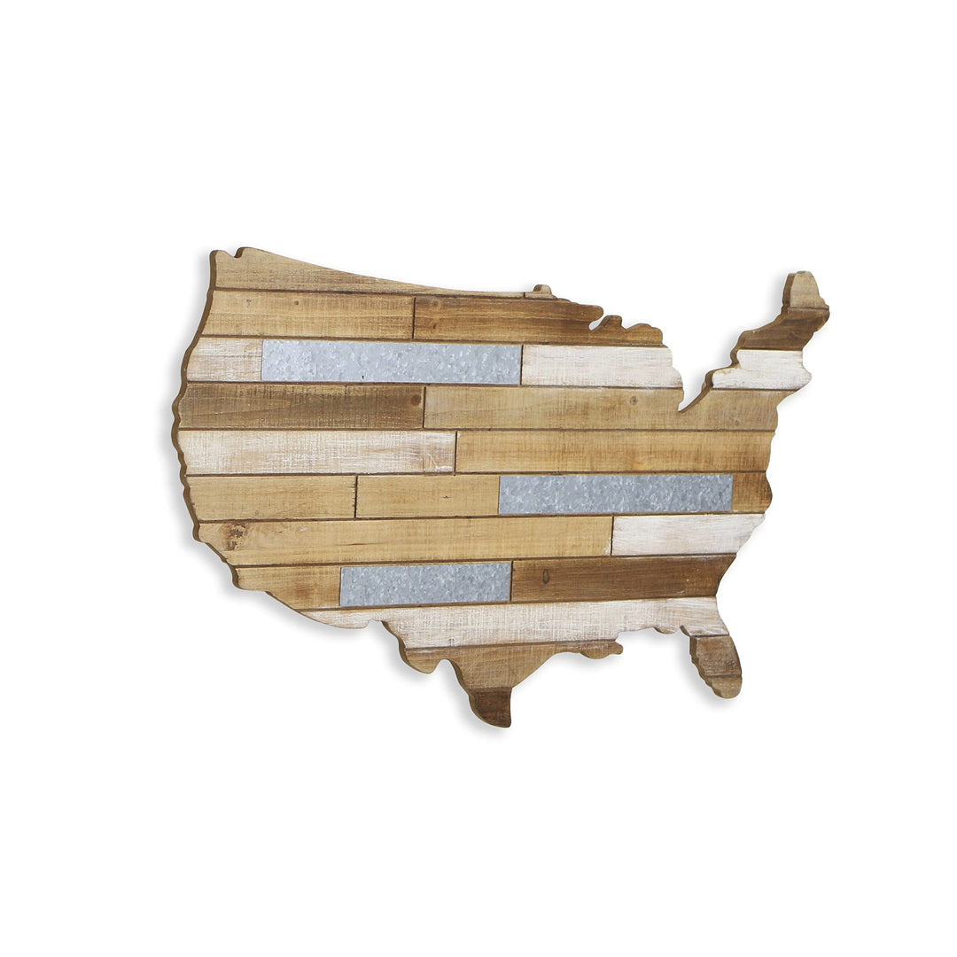 Brown Wood USA Wall Handmade - Diamond Home USA