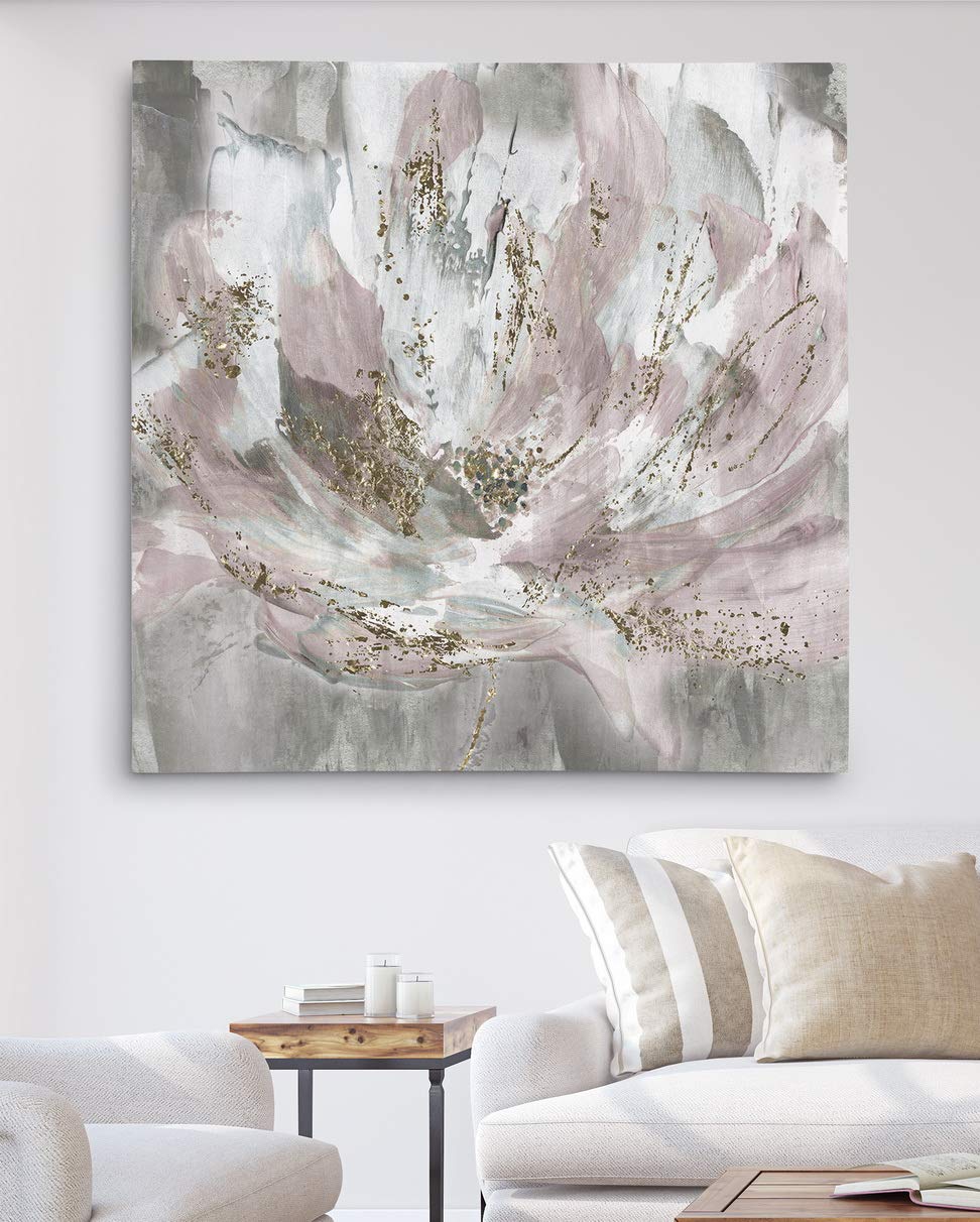 Wexford Home Home Blush Flower Power Gallery Wrapped Canvas Wall Art 40x40 - Diamond Home USA