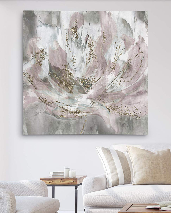 Wexford Home Home Blush Flower Power Gallery Wrapped Canvas Wall Art 40x40 - Diamond Home USA