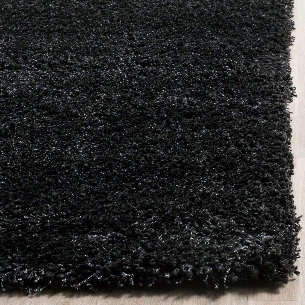 SAFAVIEH California Shag Collection Runner Rug - 2'3" x 11' Black Non-Shedding & - Diamond Home USA