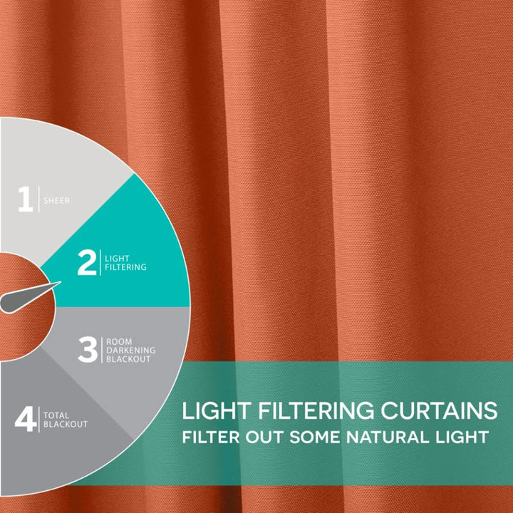 Exclusive Home Cabana Solid Indoor/Outdoor Light Filtering Hook-and-Loop Tab Top