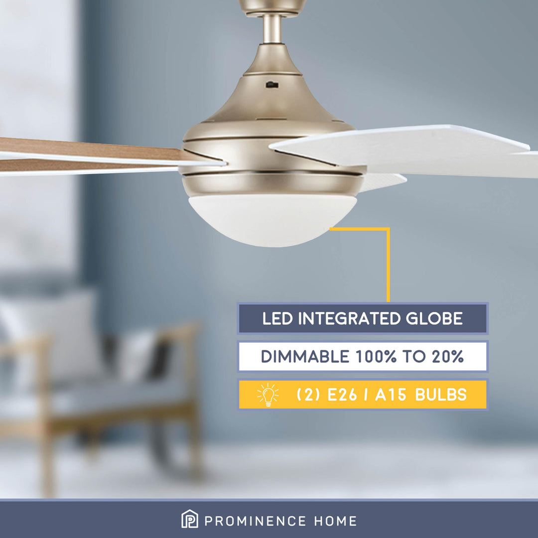 Prominence Home 51474-01 Ashby Ceiling Fan with Remote Control and Dimmable - Diamond Home USA