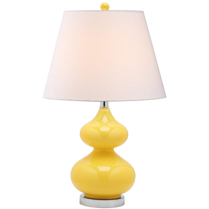 Lighting 24-inch Eva Yellow Double Gourd Glass Table Lamp Modern Contemporary - Diamond Home USA