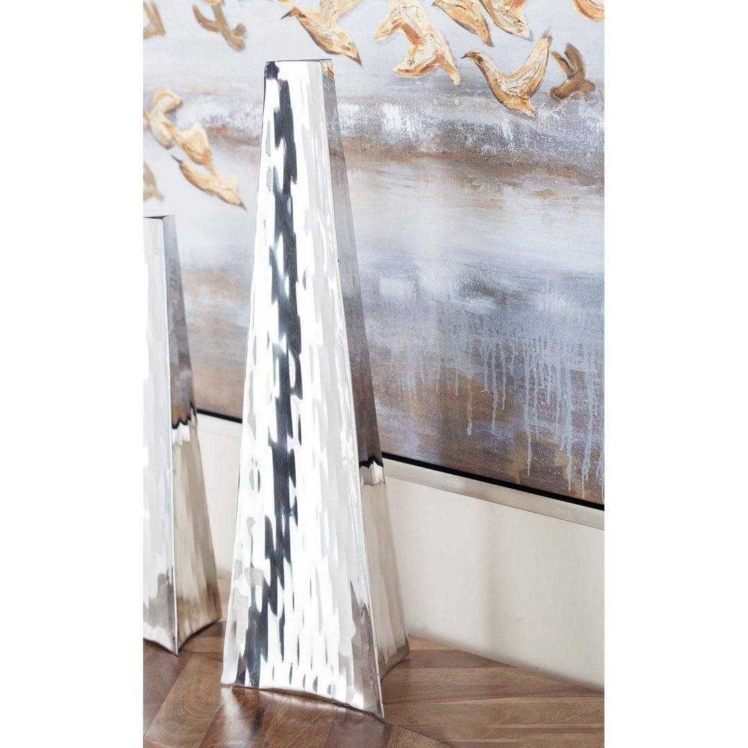Large Stainless Steel Vase Black Modern Contemporary - Diamond Home USA