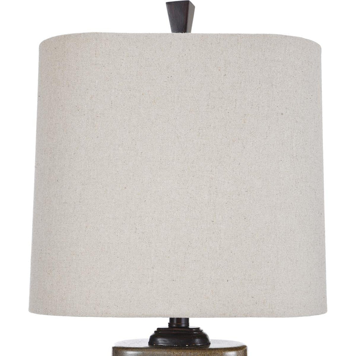 Stylecraft Home Collection L34377DS Signature Table Lamp Dark Red and Tan Glaze - Diamond Home USA