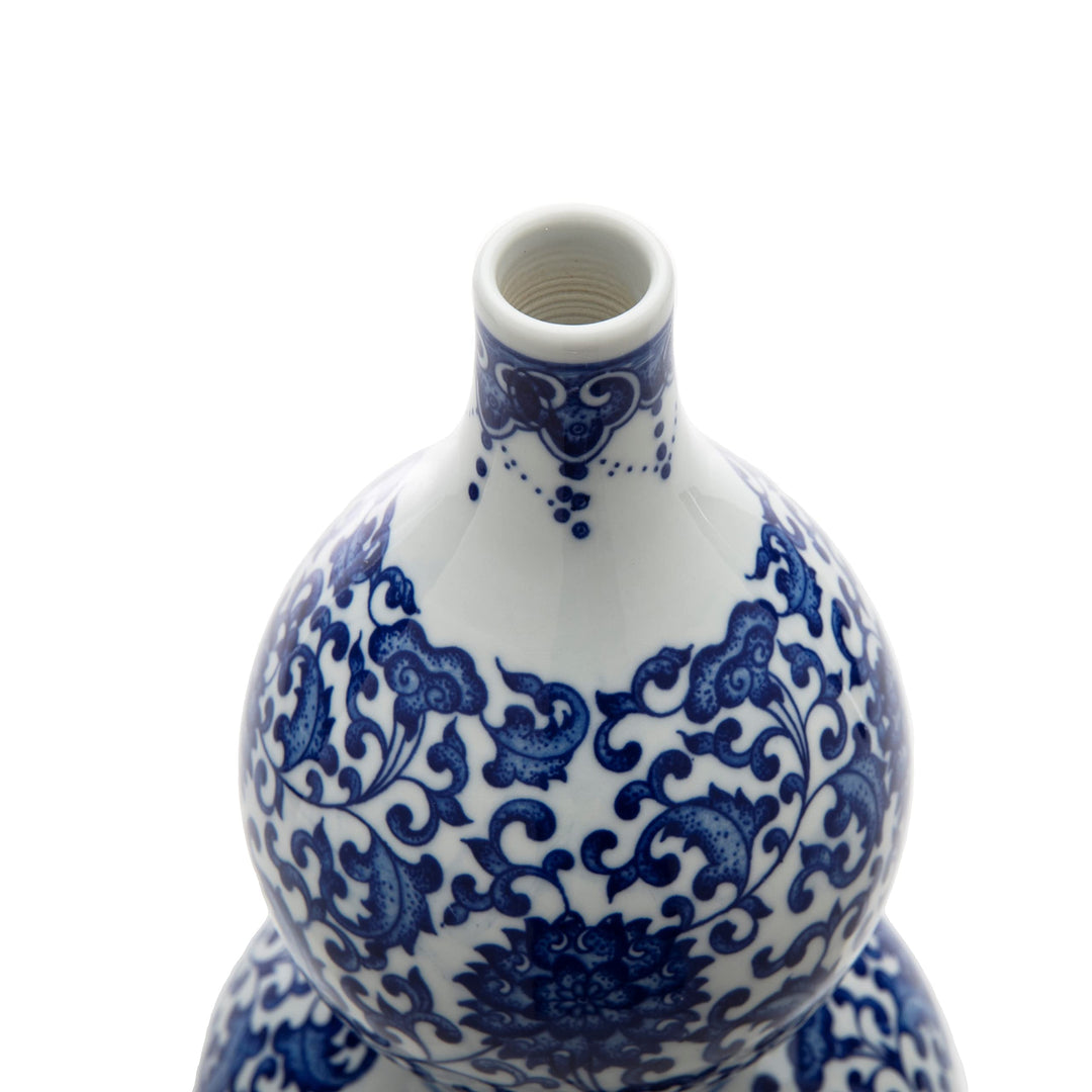 Blue and White Vase 5.5x5.5x11 Multi Color Porcelain - Diamond Home USA