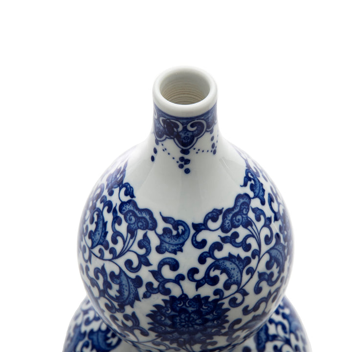 Blue and White Vase 5.5x5.5x11 Multi Color Porcelain - Diamond Home USA