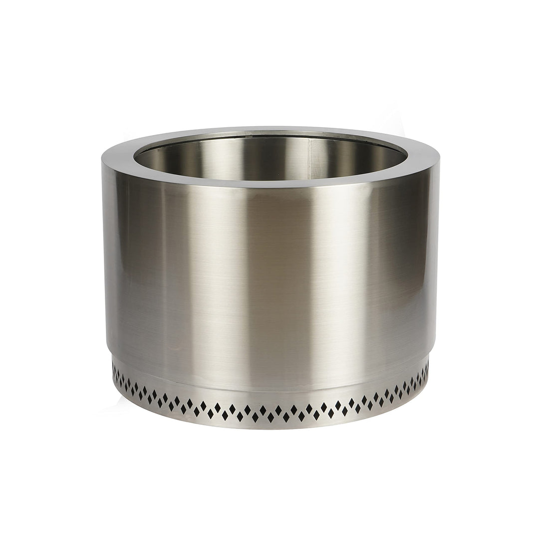 Hotshot 15" Wood Burning Fire Pit Silver Round Stainless Steel