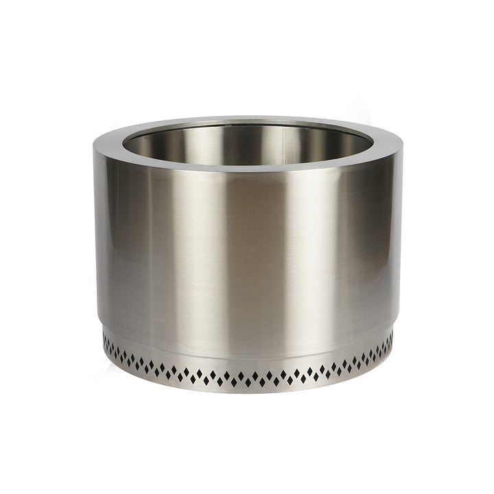 Hotshot 15" Wood Burning Fire Pit Silver Round Stainless Steel