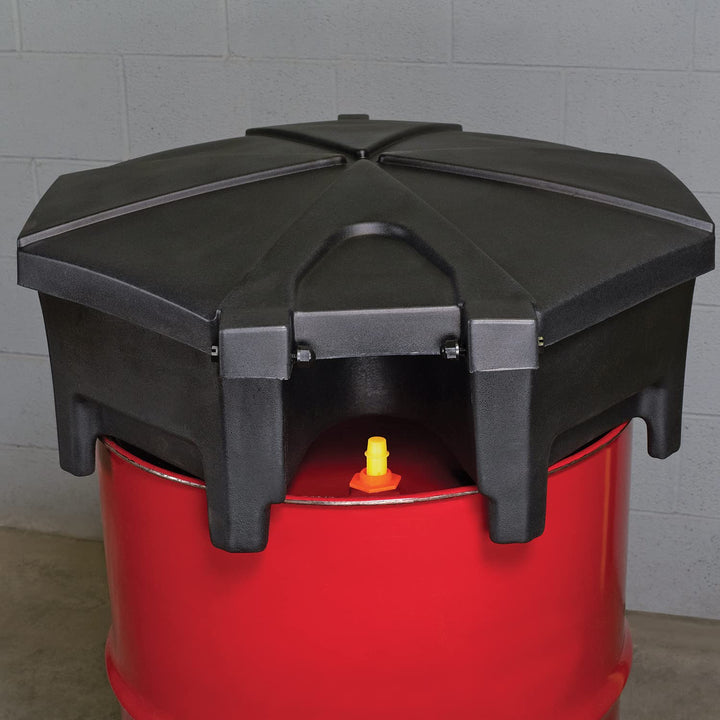 New Pig Drum Funnel Universal Poly Drum Funnel with Hinged Lid for 55 gal.