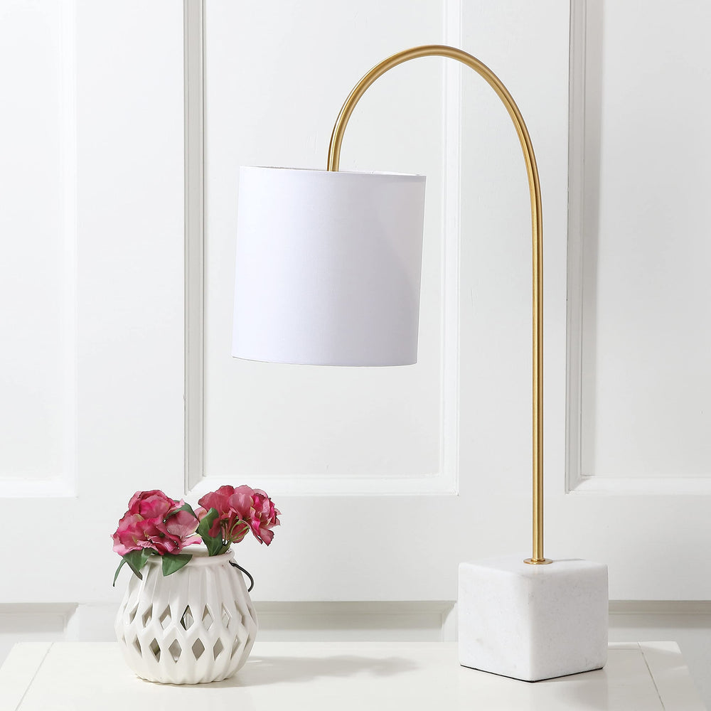 25" Marble/s Led Table Lamp Beige Glam Modern Contemporary Transitional - Diamond Home USA