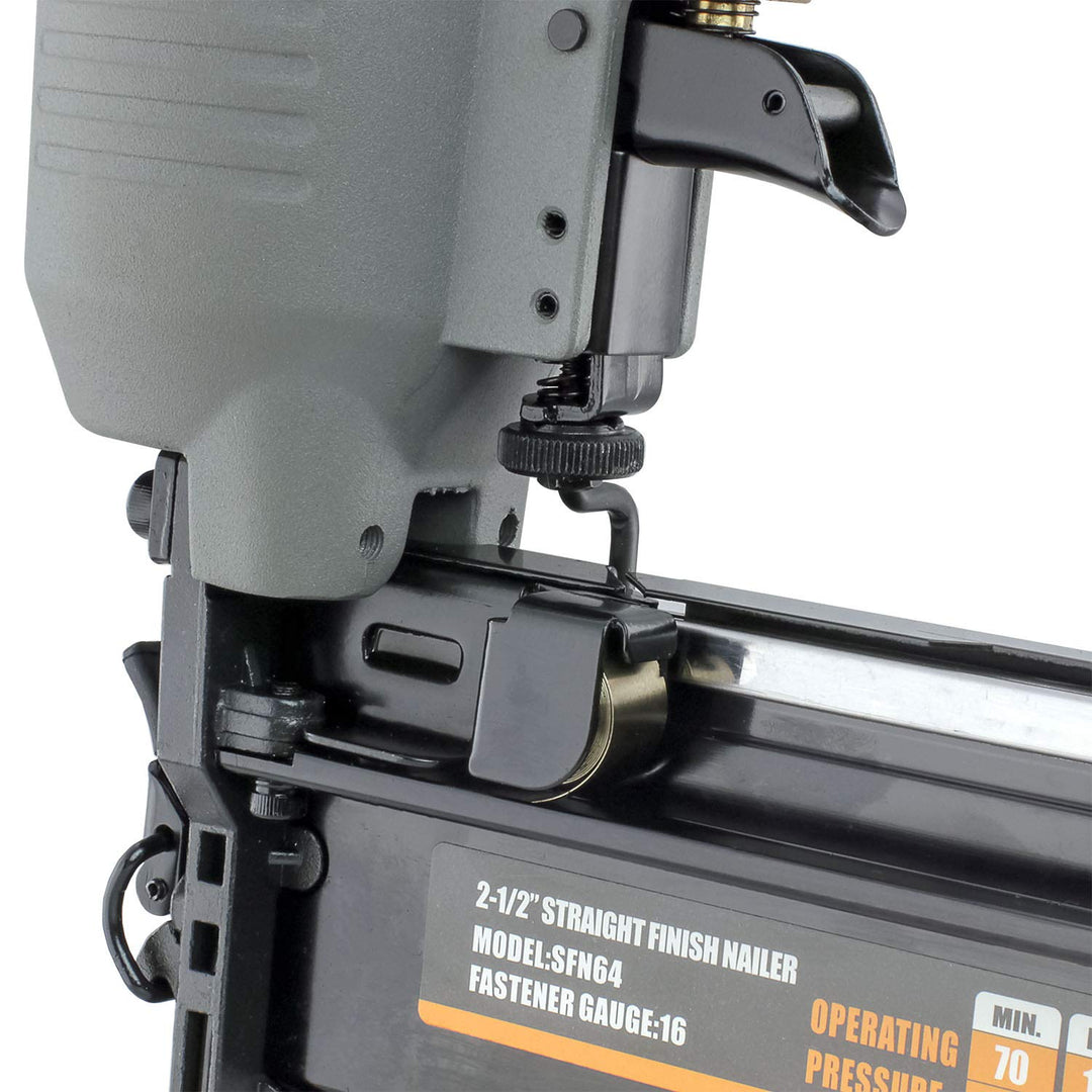 NuMax SFN64 Pneumatic 16-Gauge 2-1/2" Straight Finish Nailer - Diamond Home USA