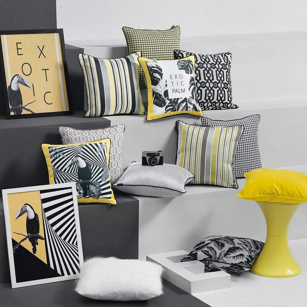 Jacquard Throw Pillow Cover Multi Color Traditional Polyester Removable - Diamond Home USA