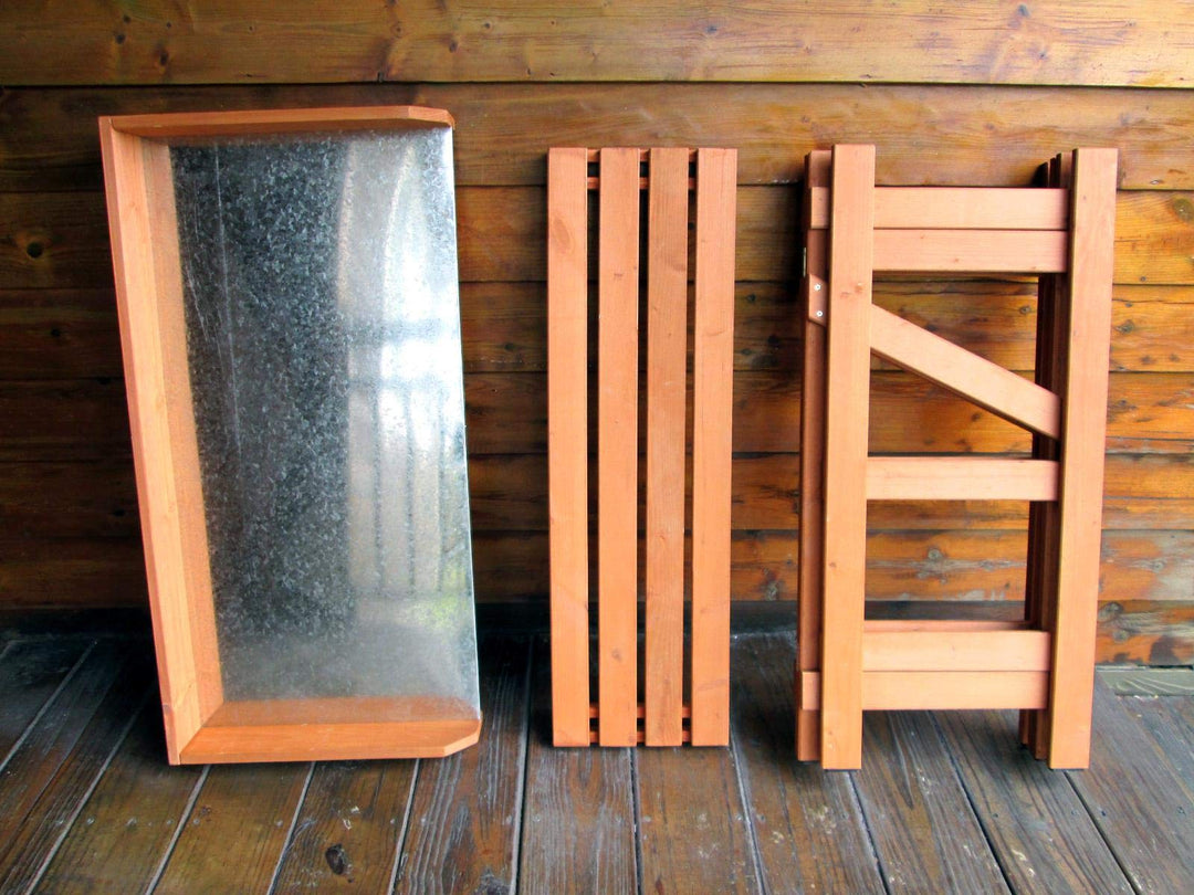 Merry Garden Folding Utility Table & Potting Bench Natural Stained - Diamond Home USA