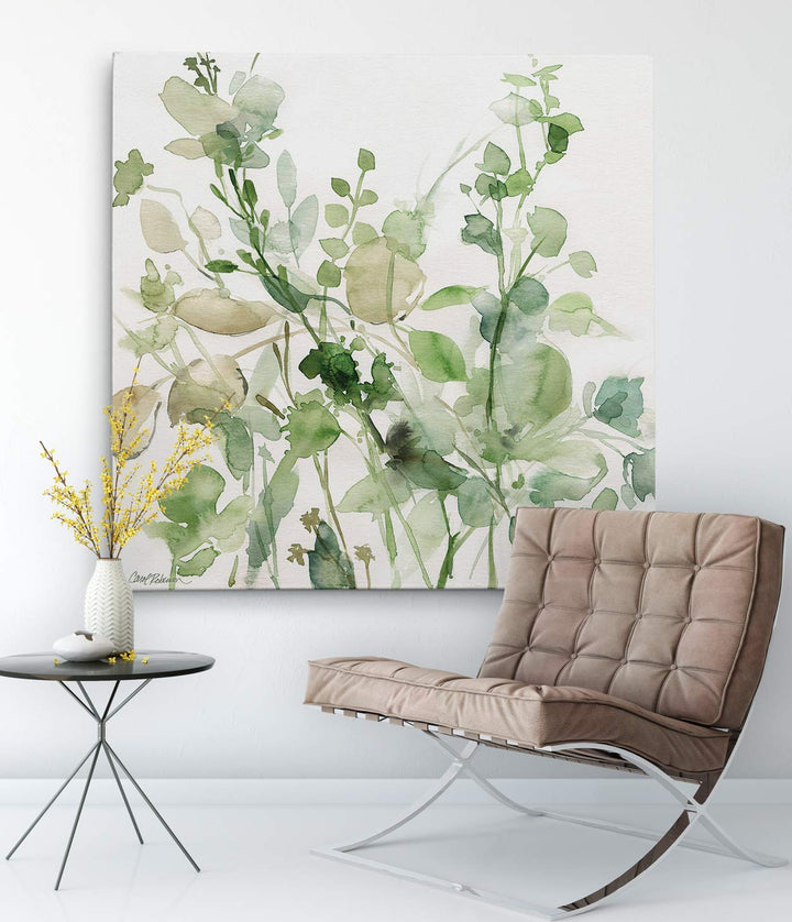 Wexford Home Sage Garden II-Canvas Prints Wrapped Gallery Wall Art|Stretched and 24x24 - Diamond Home USA