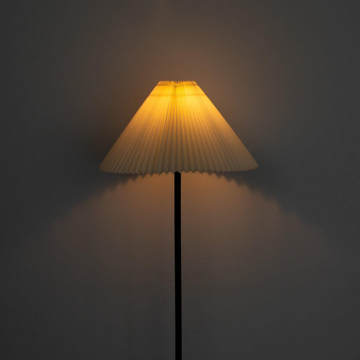 61 in.Black Column Floor Lamp Mid-Century Modern Corner with White Mushroom - Diamond Home USA