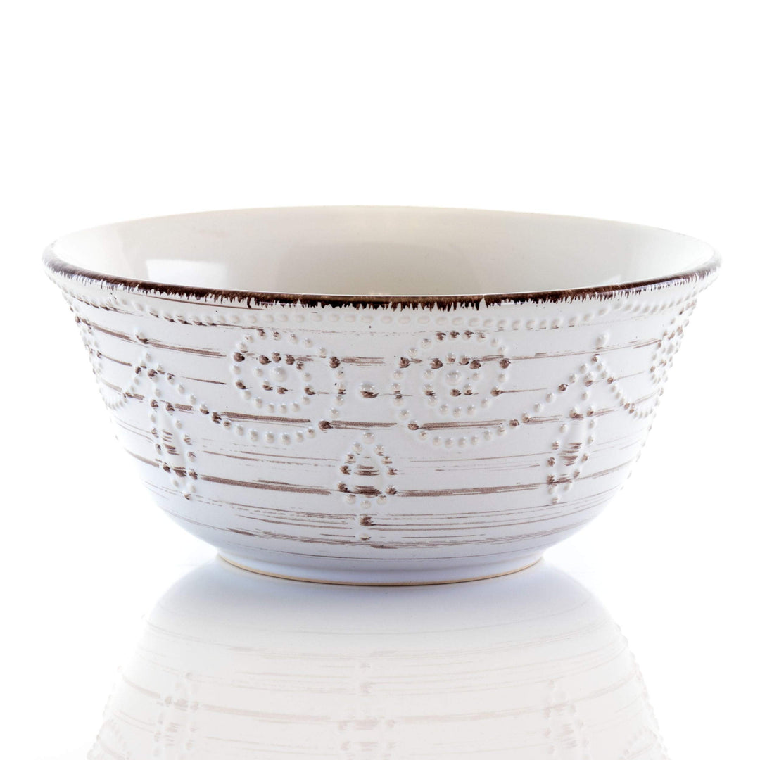 Country Birch 16 Piece Stoneware Round Dinnerware Set off/white Textured - Diamond Home USA