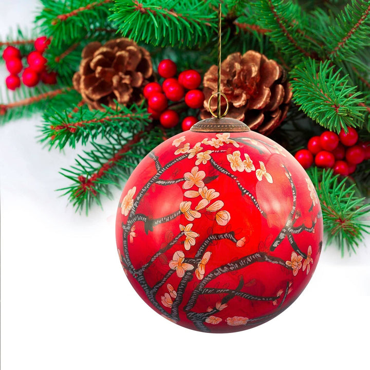 La stiche Vincent Van Gogh 'Branches of an Almond Tree in Blossom Red' Hand - Diamond Home USA