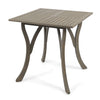 Christopher Knight Home Baia Outdoor Acacia Wood Square Dining Table Gray Grey