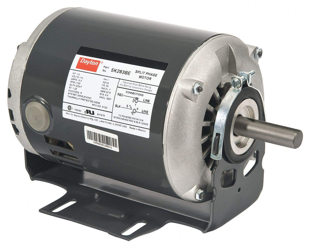 Dayton 1/2 HP General Purpose Motor Split-Phase 1725 Nameplate RPM Voltage 115