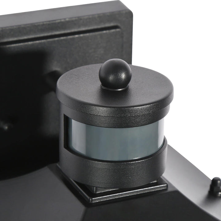 Mid-century Modern 1-light 12" h Black Outdoor Wall Sconces Clear Glass Lamps - Diamond Home USA