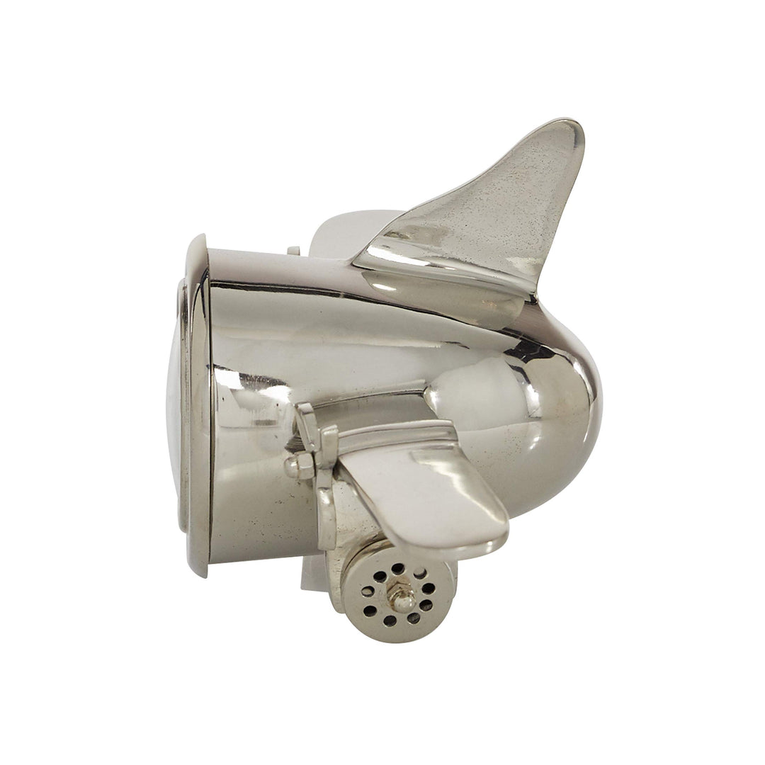 Silver Airplane Table Clock 15.75" X 6" 16 X 6 - Diamond Home USA