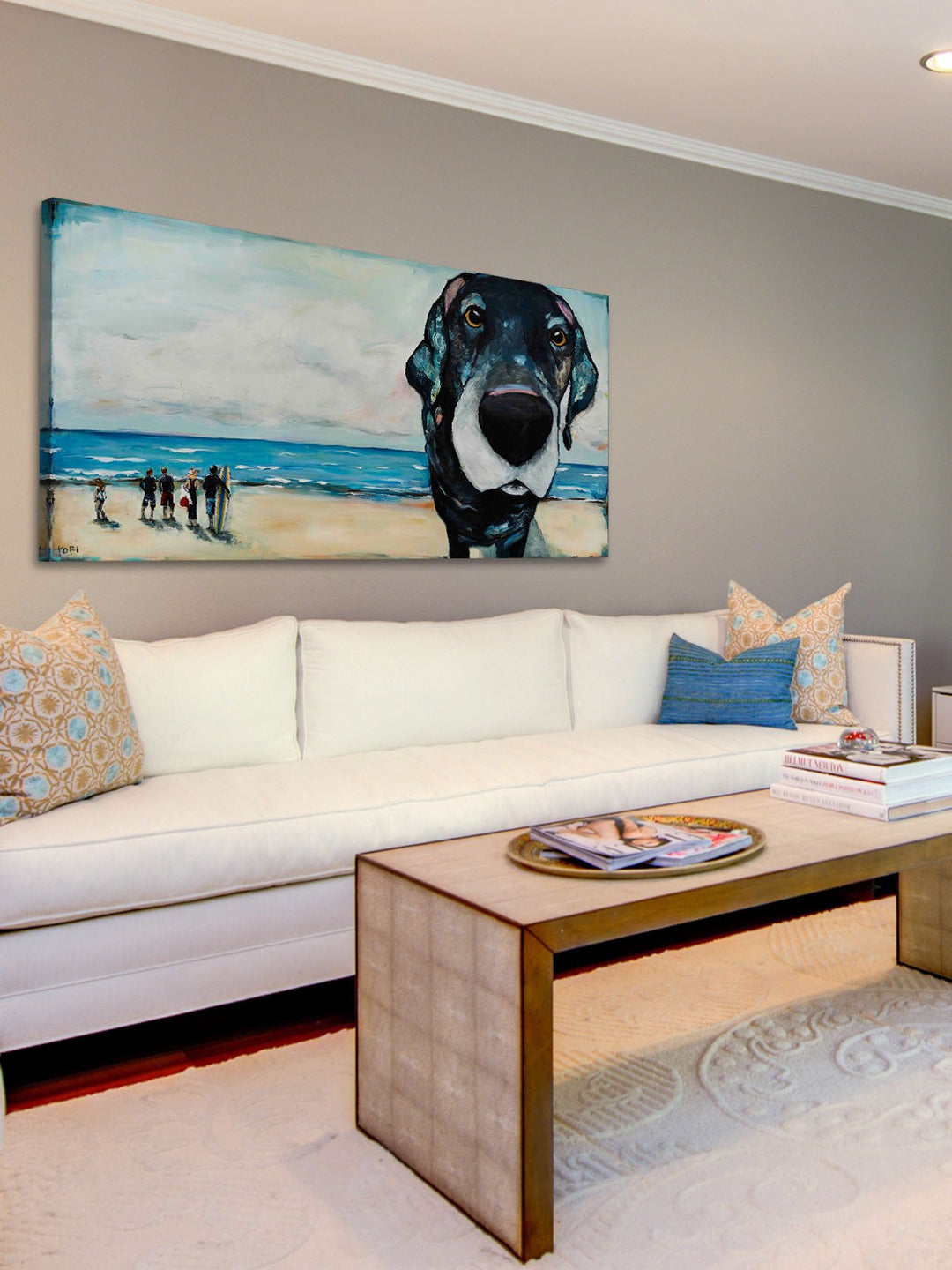 Marmont Hill MacDaddy by Tori Campisi Painting Print on Wrapped Canvas 24 x 12 - Diamond Home USA