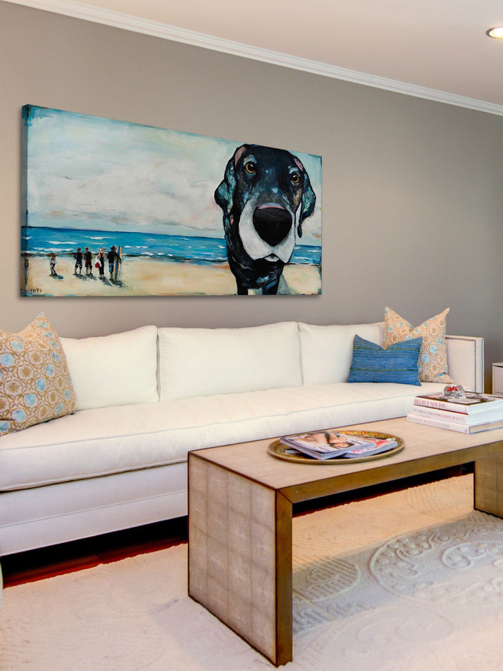 Marmont Hill MacDaddy by Tori Campisi Painting Print on Wrapped Canvas 24 x 12 - Diamond Home USA