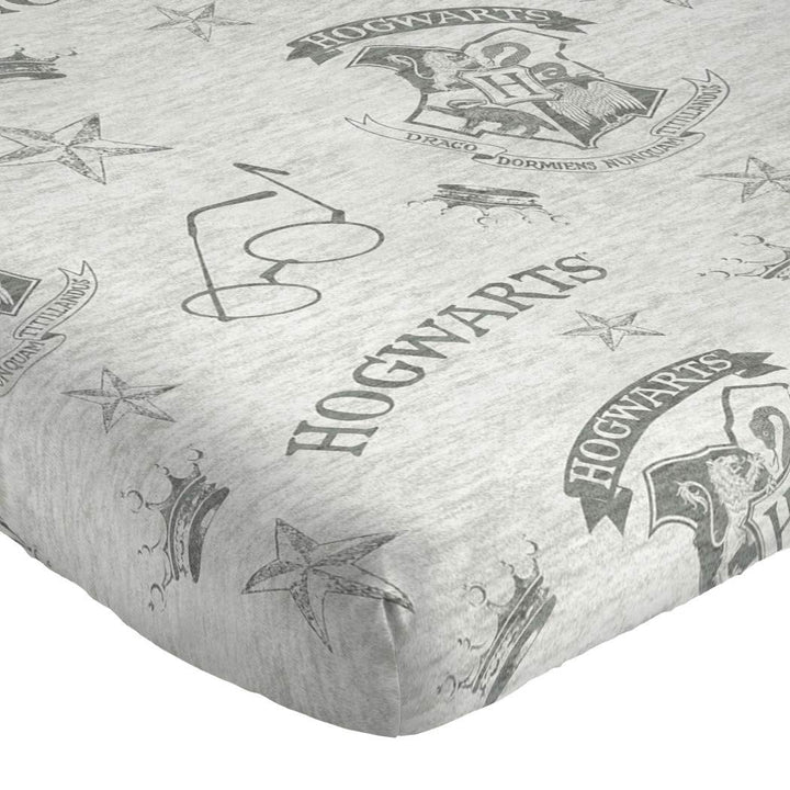 AL 3 Piece Kids Grey Harry Potter Sheet Set Twin Navy Hogwarts Bedding Star - Diamond Home USA