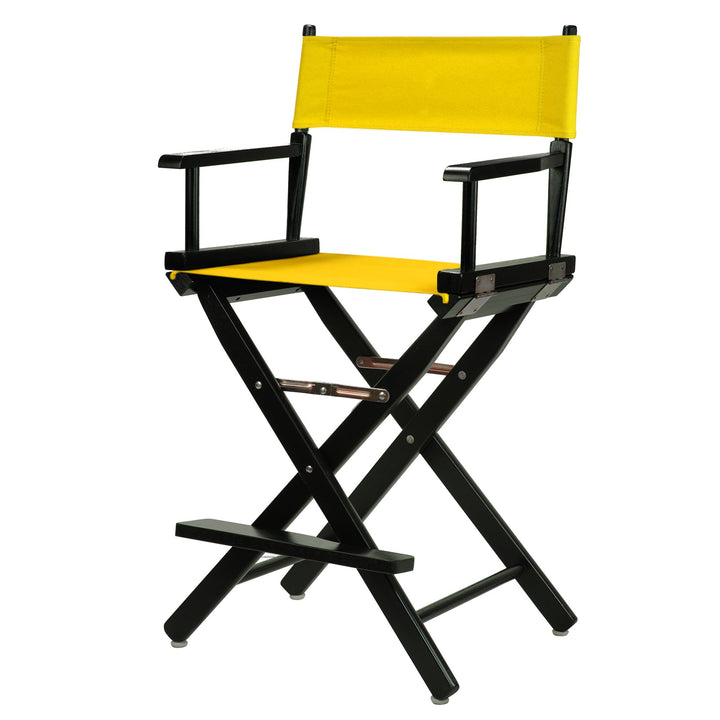 Casual Home Black Frame/Gold Canvas 24" Counter Height Directors-Chairs
