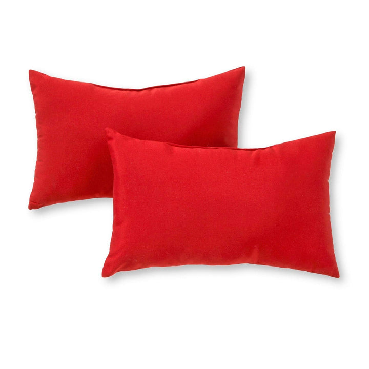 Driftwood 19x12-inch Rectangular Outdoor Red Accent Pillows (Set of 2) Solid - Diamond Home USA