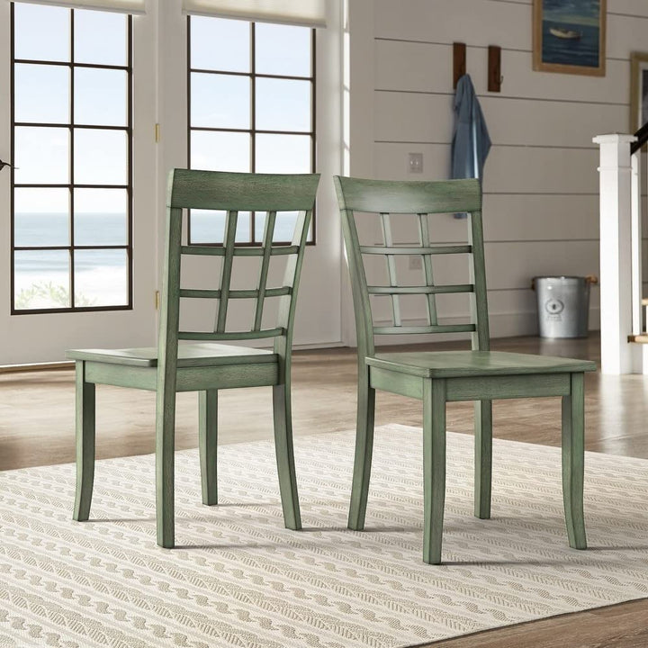 Inspire Q Wilmington II Window-Back Dining hairs (Set of 2) by lassic Dining Sage - Diamond Home USA