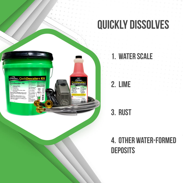 QwikDescaler + Concentrated Descaler lution Tankless Water Heater Descaling - Diamond Home USA