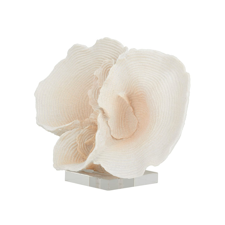 White Polystone Coastal Sculpture 13" l X 6" w 9" h Nautical Polyresin - Diamond Home USA