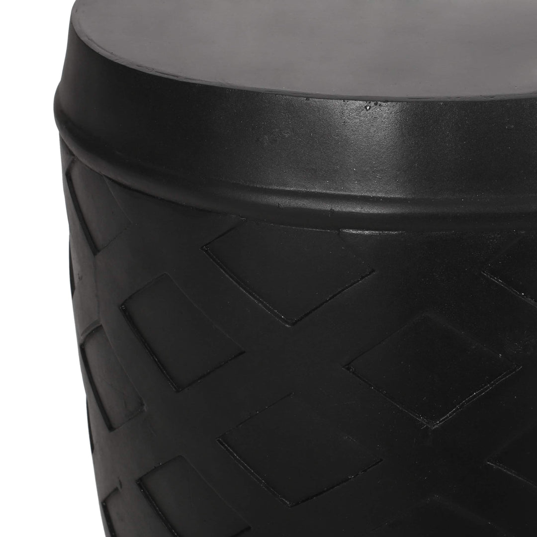 Christopher Knight Home Bordeaux Outdoor Contemporary Side Table Matte Black - Diamond Home USA