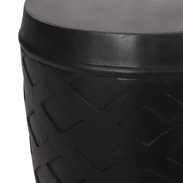 Christopher Knight Home Bordeaux Outdoor Contemporary Side Table Matte Black - Diamond Home USA