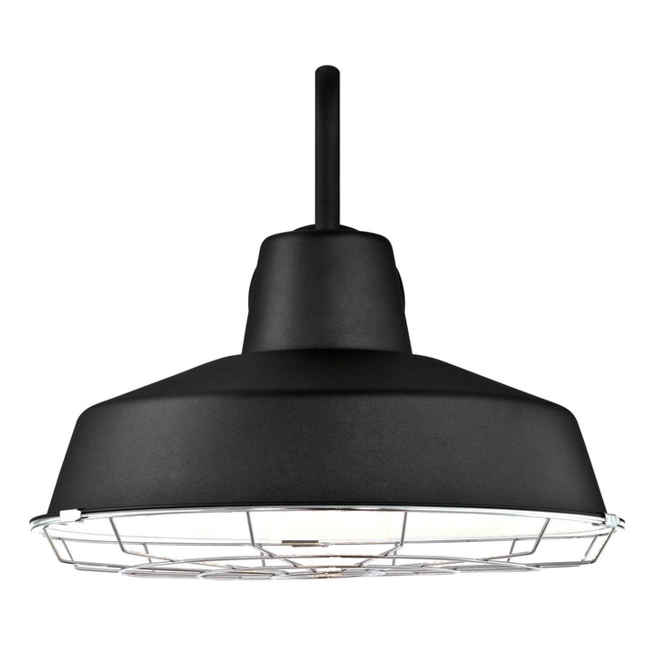 Westinghouse 6359800 Academy One-Light LED Textured Black Finish with Cage Shade - Diamond Home USA