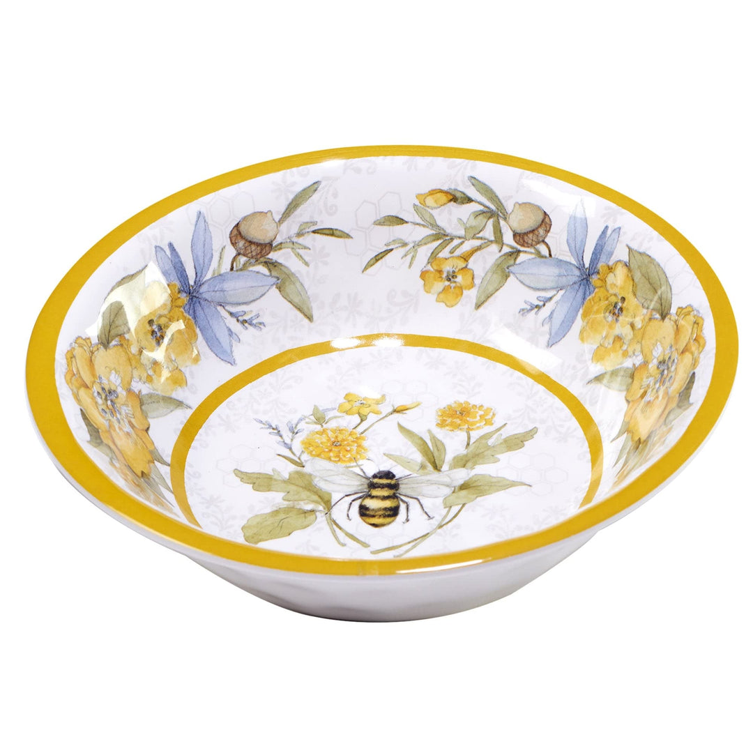 Bee Sweet 5-piece Salad/serving Set Multi Color White Yellow Floral 5 Piece - Diamond Home USA