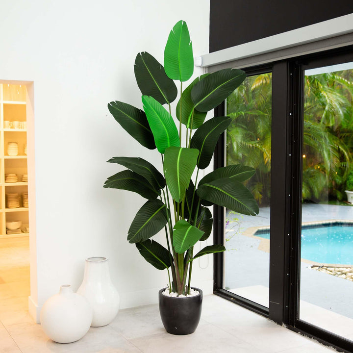 Nearly Natural 8ft. Artificial Travelers Palm Tree - Diamond Home USA