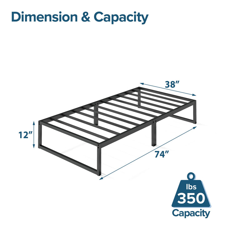 ZINUS Lorelai 12 Inch Metal Platform Bed Frame Mattress Foundation with Steel