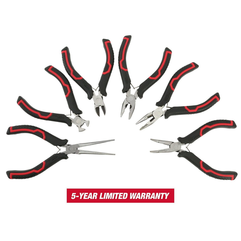 6-piece Mini Pliers Set With Soft Grip Handles Black - Diamond Home USA