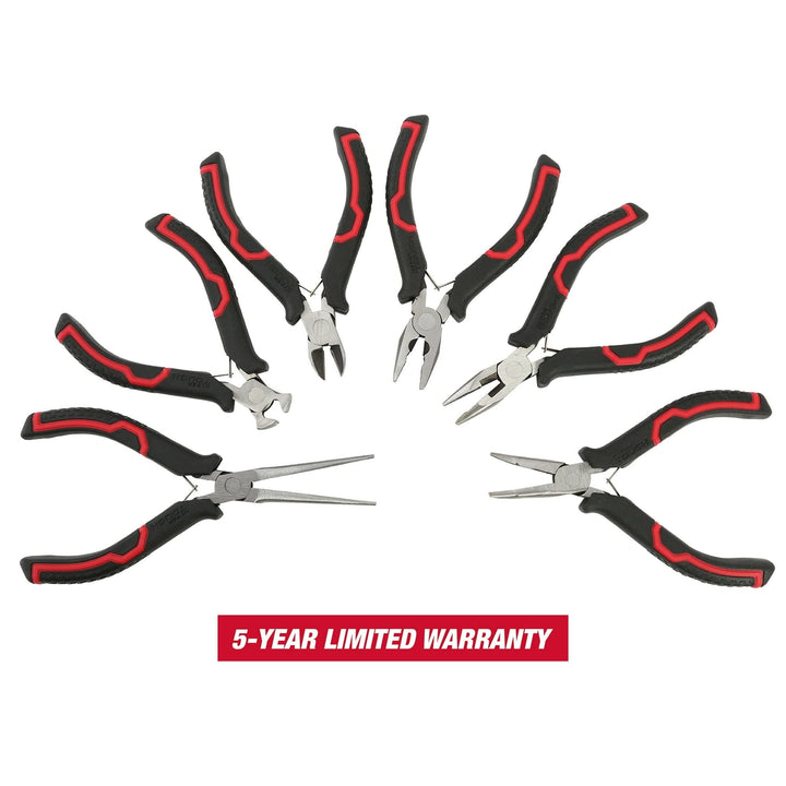6-piece Mini Pliers Set With Soft Grip Handles Black - Diamond Home USA