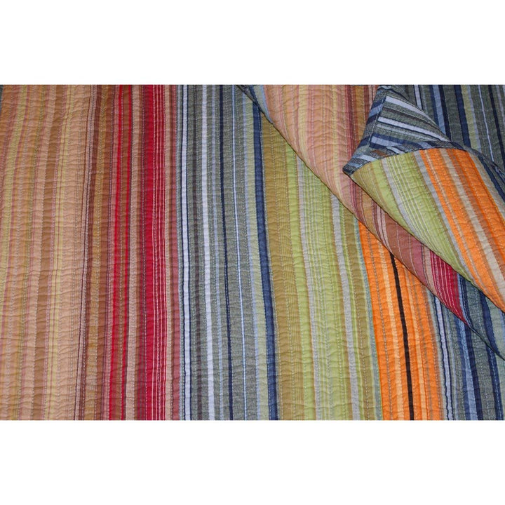 6 Piece Orange Purple Southwest Daybed Set Bedding Geometric Stripe French
