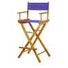 Casual Home Honey Oak Frame/Purple Canvas 30" Bar Height Directors-Chairs